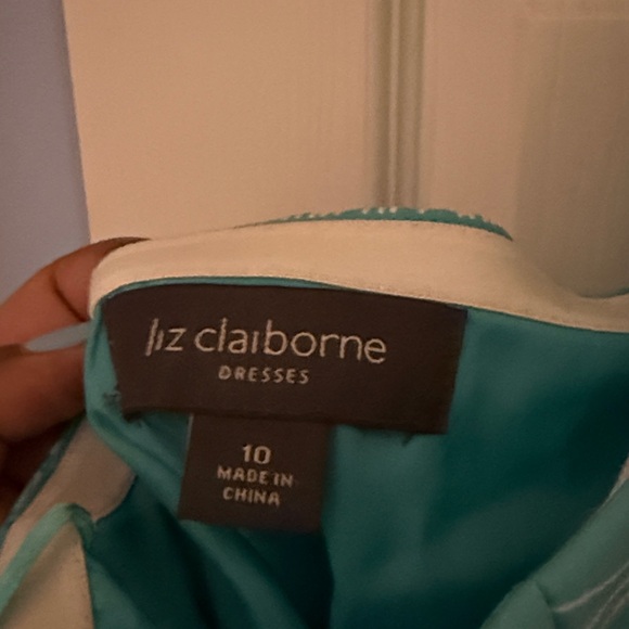 Liz Claiborne Teal Floral Midi Dress - Picture 2 of 3